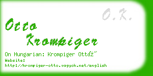 otto krompiger business card